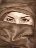 Ein Porträt in Dry Brush-Technik auf Bütten-Aquarellkarton